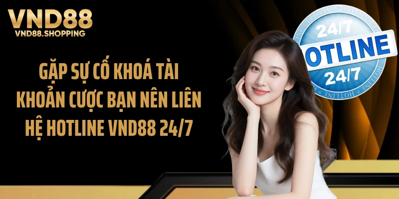 Gặp sự cố khoá tài khoản cược bạn nên liên hệ hotline VND88 24/7