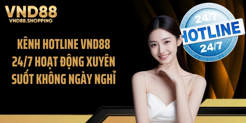 Kênh hotline VND88 24/7 hoạt động xuyên suốt không ngày nghỉ